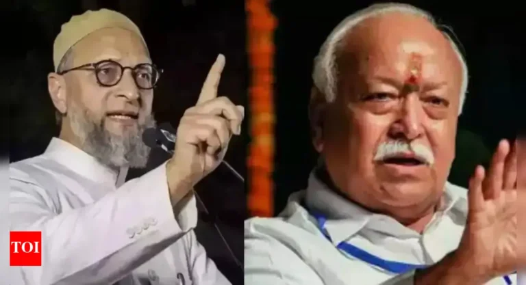 Owaisi Slams Bhagwat Three Children Remark: ‘Why Burden Women?’